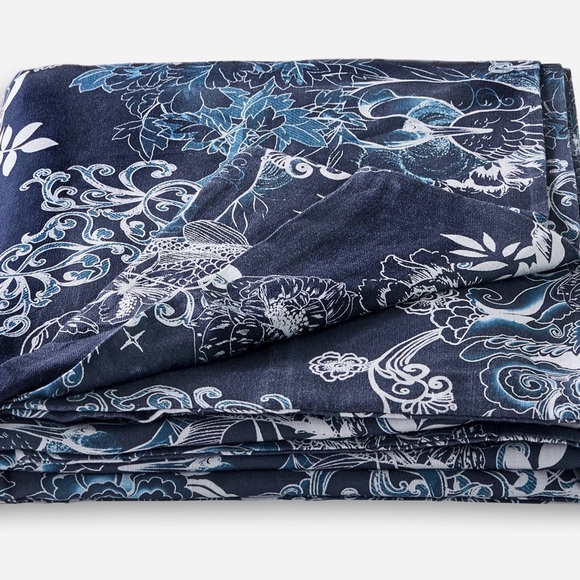 Johnny Was Blue Monday Reversible Quilt Blanket Queen 92x92 NEW $388 - Picture 2 of 5